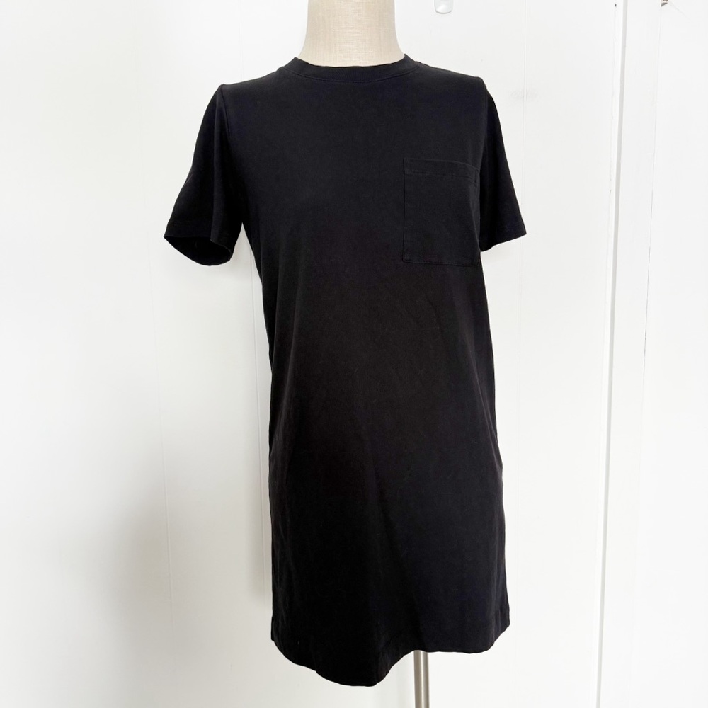 Everlane Black‎ Pocket Tee Shirt Dress Size Small 100% Cotton - Picture 2 of 8